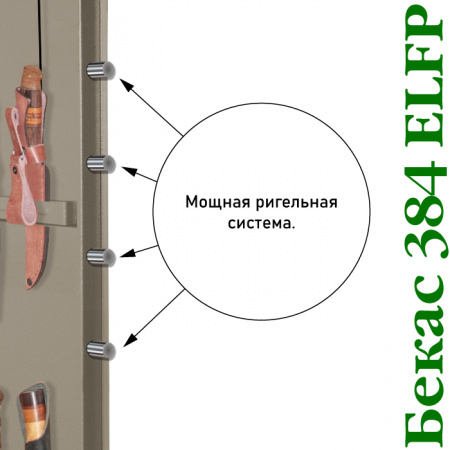 Оружейный сейф по отпечатку пальца с сигнализацией Бекас 384 ELFP